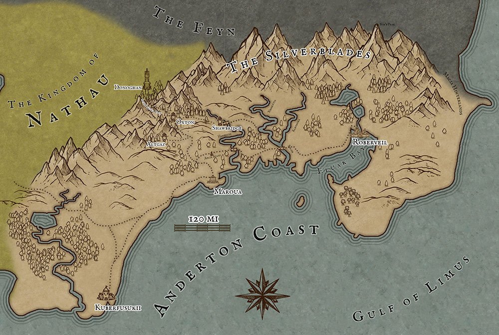 Map of the Anderton Coast